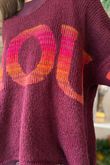 Big Softie Amour Slouch Knit Jumper Burgundy /12=